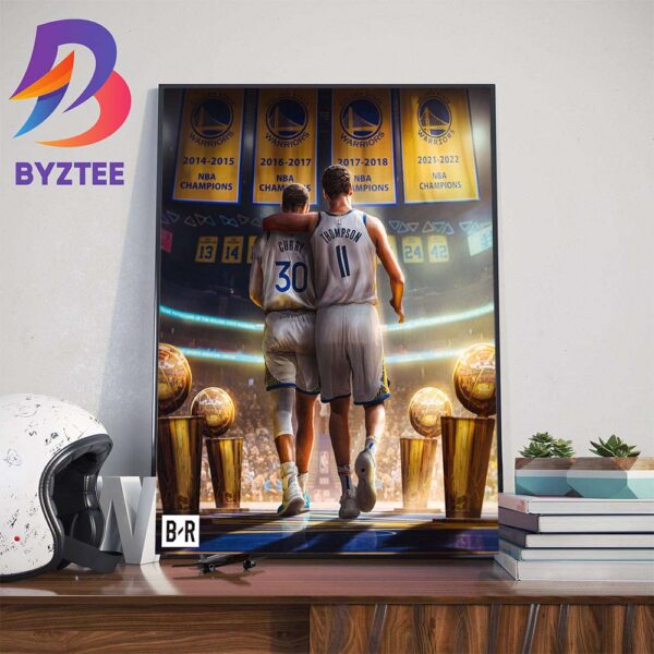 Klay Thompson X Stephen Curry Golden State Warriors Legend End Of An Era Wall Decor Poster Canvas
