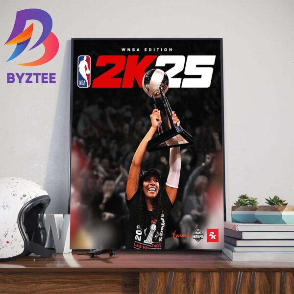 Las Vegas Aces A’ja Wilson Is WNBA Edition 2K25 On Cover Stars Home Decorations Poster Canvas