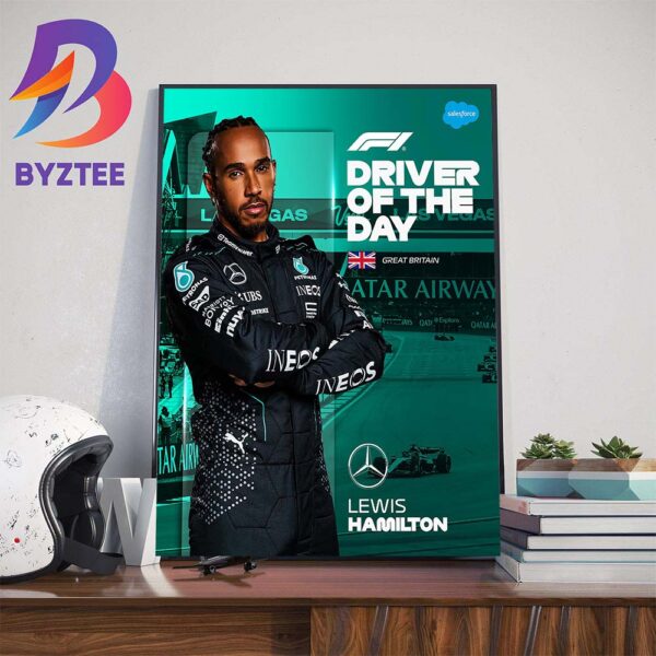 Lewis Hamilton Is The F1 Driver Of The Day At Silverstone British GP Home Decorations Poster Canvas