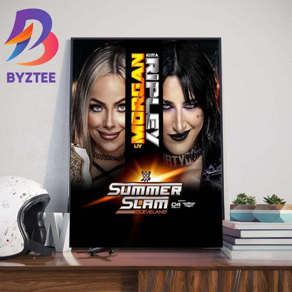 Liv Morgan Vs Rhea Ripley At WWE Summer Slam Cleveland Home Decor Poster Canvas