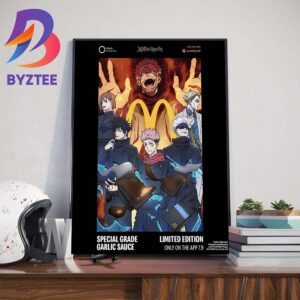 McDonalds x Jujutsu Kaisen Special Grade Garlic Sauce Limited Edition From The Shibuya Incident Arc Wall Decor Poster Canvas