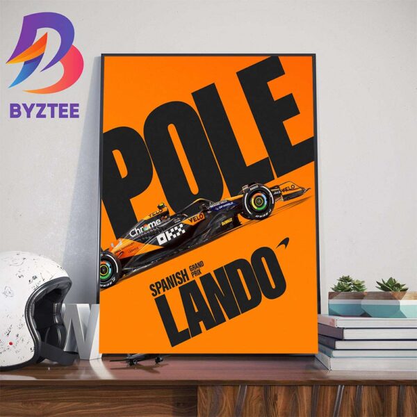 McLaren F1 Team Lando Norris 20-Millisecond Gap For Pole At Spanish GP Home Decorations Poster Canvas