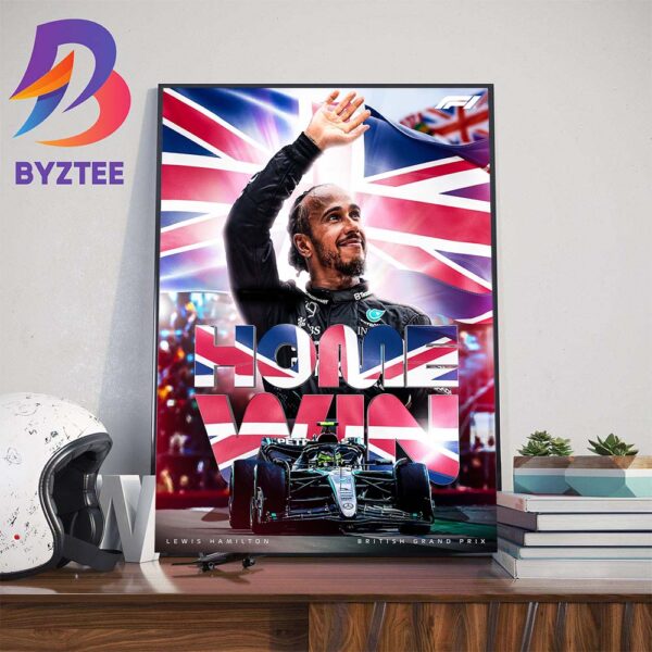 Mercedes-Amg Petronas F1 Team Lewis Hamilton Home Win At Race Week British GP 2024 Home Decorations Poster Canvas