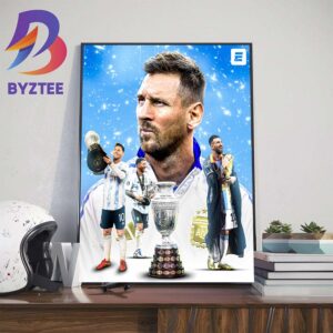 Messi And Argentina At 2024 Copa America One Win Away From Adding Another Trophy Home Decorations Poster Canvas