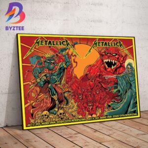 Metallica Two Days World Tour M72 Madrid Final No Repeat Weekend In Europe At Estadio Civitas Metropolitano Madrid Spain July 12nd-14th 2024 Wall Art Decor Poster Canvas