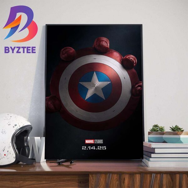 Official Poster Captain America Brave New World Of Marvel Studios Release 2025 Wall Decor Poster Canvas