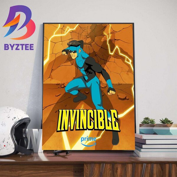 Official Poster Invincible Season 3 Releasing On Prime Home Decor Poster Canvas