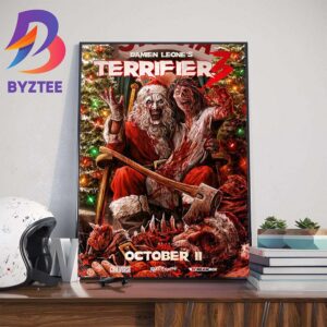 Official Poster Terrifier 3 Of Damien Leone Release October 11st 2024 Home Decor Poster Canvas