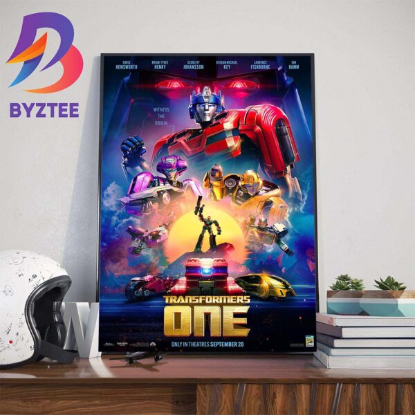 Official Poster Witness The Origin Transformers One Release September 20th 2024 Home Decor Poster Canvas