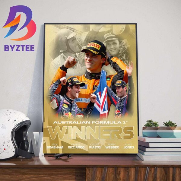 Oscar Piastri Becomes The Fifth Australian To Win A Formula 1 Grand Prix At Hungarian GP Home Decor Poster Canvas