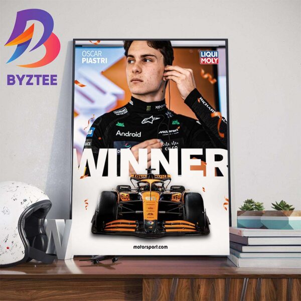 Oscar Piastri Wins The First F1 Grand Prix At Hungarian GP Home Decor Poster Canvas