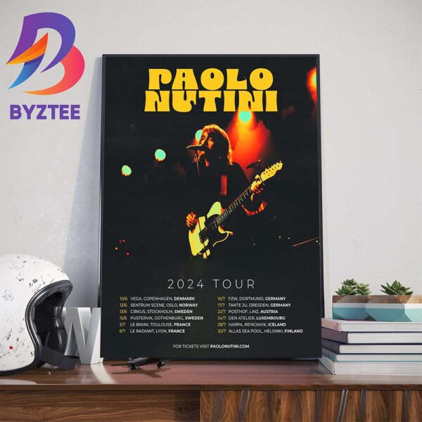Paolo Nutini 2024 Tour New European Headline Shows Home Decor Poster Canvas
