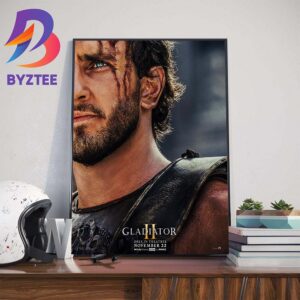 Paul Mescal Is Lucius In Gladiator II Movie Release Novenber 22nd 2024 Official Poster Home Decorations Poster Canvas