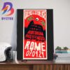 Queens Of The Stone Age The End Is Nero Roma Summer Fest Rome Italy July 4th 2024 Wall Decor Poster Canvas