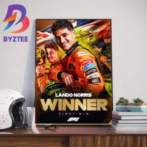 Simply Stunning First Win For Lando Norris Is The Winner At The Miami Grand Prix Home Decorations Poster Canvas