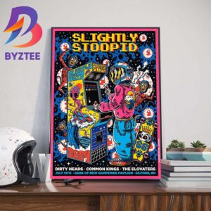 Slightly Stoopid Slightly Dirty Summer Tour At Bank Of New Hampshire Pavilion Gilford NH July 14th 2024 Home Decor Poster Canvas
