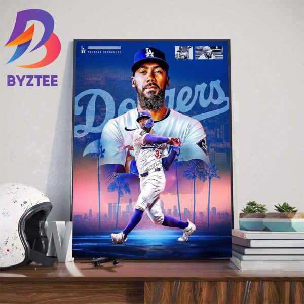 Teoscar Hernandez Is The First Los Angeles Dodgers Player To Win The 2024 MLB Home Run Derby Wall Decor Poster Canvas