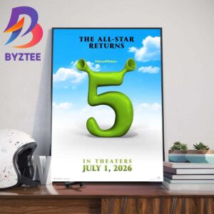 The All-Star Returns Shrek 5 Of DreamWorks In Theaters On July 1st 2026 Home Decorations Poster Canvas