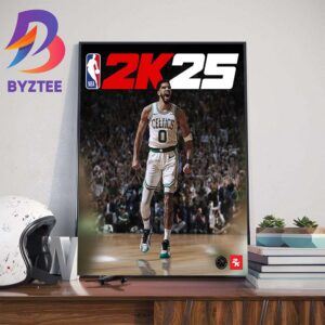 The Champions Boston Celtics Jayson Tatum Is NBA 2K25 On Cover Stars Home Decorations Poster Canvas