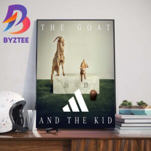 The GOAT And The Kid On The Block Adidas x Lionel Messi And Lamine Yamal Wall Decor Poster Canvas
