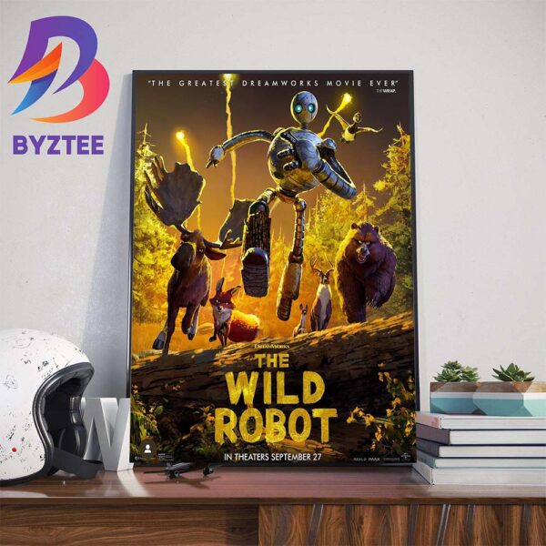 The Greatest Dreamworks Movie Ever The Wild Robot September 27th 2024 Official Poster Home Decor Poster Canvas