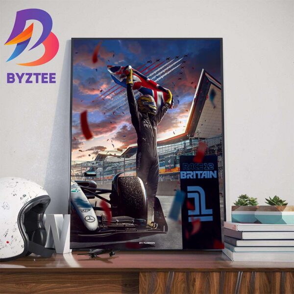 The King Of Silverstone Lewis Hamilton Is The 2024 British GP Winner Home Decorations Poster Canvas