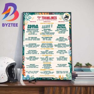 Tramlines At Hillsborough Park Sheffield July 26th-28th 2024 Home Decor Poster Canvas