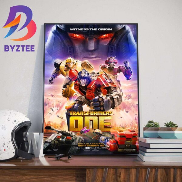 Witness The Origin Transformers One September 20th 2024 Official Poster Home Decor Poster Canvas