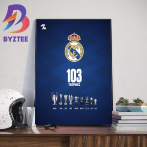 2024 UEFA Super Cup Champions Are Real Madrid 103 Titles In History Wall Decor Poster Canvas