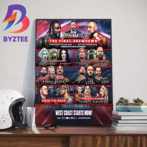 All Elite Wrestling AEW Dynamite The Final Showdown West Coast Matchup Home Decor Poster Canvas