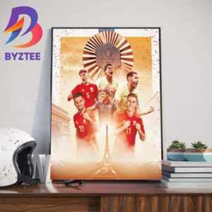 Congratulations To Spain Are Olympic Gold Medallists Paris 2024 Wall Decor Poster Canvas