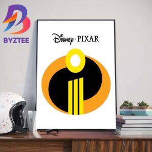 Disney x Pixar The Incredibles III Official Logo Wall Decor Poster Canvas