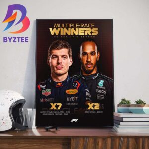 F1 Driver Lewis Hamilton And Max Verstappen For Multiple World Champions And Multiple-Race Winners So Far 2024 Season Home Decorations Poster Canvas