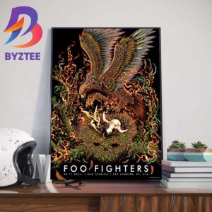 Foo Fighters Night 2 For Everything Or Nothing At All Tour 2024 At BMO Stadium Los Angeles CA US August 11st 2024 Wall Decor Poster Canvas