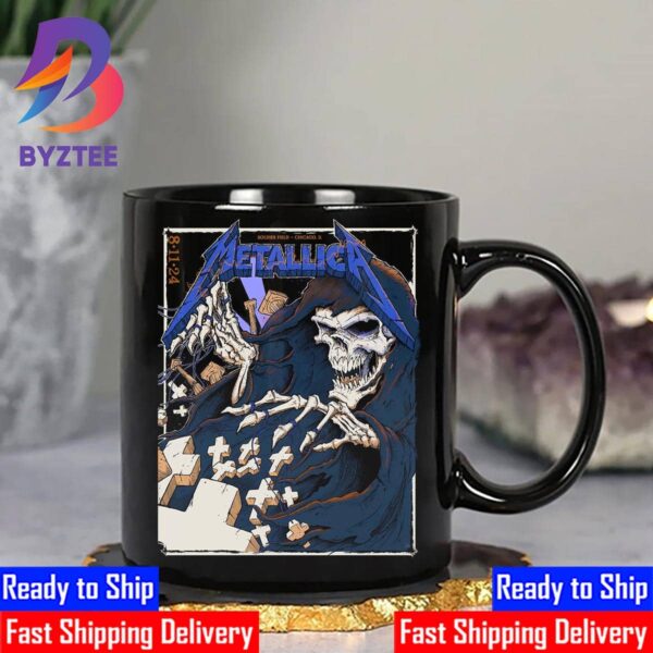 Metallica M72 Chicago Merch Poster Night 2 The Skeleton At Soldier Field Chicago IL US M72 North American Tour 2024 August 11st 2024 Mug