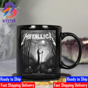 Metallica World Tour M72 North America Tour 2024 Exclusive Pop-Up Shop Poster The Deer Woman For M72 Edmonton At Commonwealth Stadium Edmonton Alberta CA August 23th And 25th 2024 Ceramic Mug