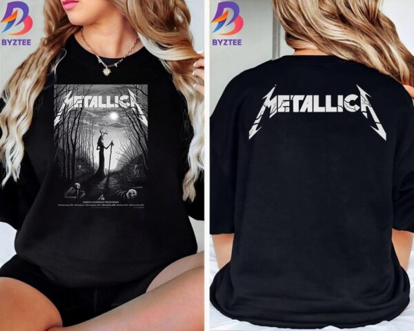 Metallica World Tour M72 North America Tour 2024 Exclusive Pop-Up Shop Poster The Deer Woman For M72 Edmonton At Commonwealth Stadium Edmonton Alberta CA August 23th And 25th 2024 Two Sides Classic T-Shirt