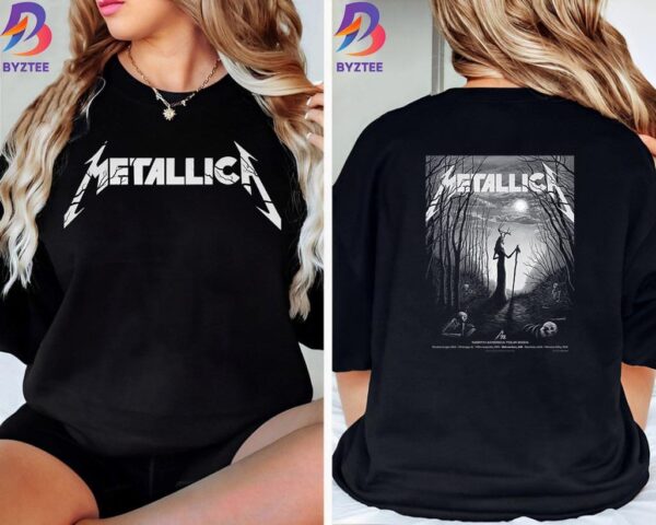 Metallica World Tour M72 North America Tour 2024 Exclusive Pop-Up Shop Poster The Deer Woman For M72 Edmonton At Commonwealth Stadium Edmonton Alberta CA August 23th And 25th 2024 Two Sides Unisex T-Shirt