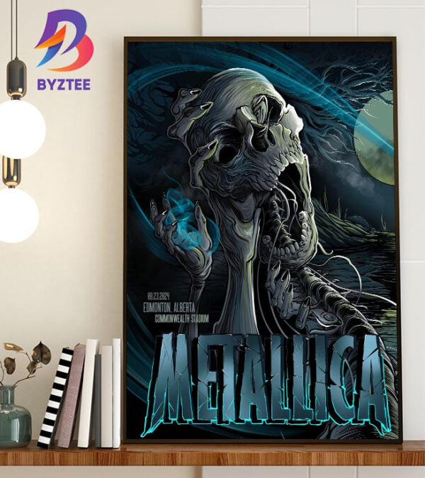 Metallica World Tour M72 North America Tour 2024 Tonight Day 1 For M72 Edmonton At Commonwealth Stadium Edmonton Alberta CA August 23rd 2024 Home Decor Poster Canvas