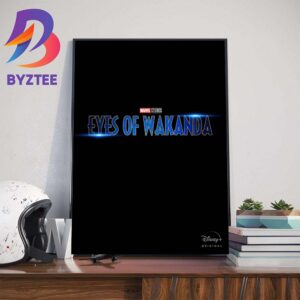 Official Blue Logo Eyes Of Wakanda Of Marvel Studios Wall Decor Poster Canvas