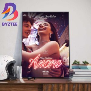 Official Poster Anora With Starring Mikey Madison A Love Story From Sean Baker Home Decorations Poster Canvas