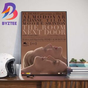 Official Poster The Room Next Door Of Pedro Almodovar With Starring Julianne Moore And Tilda Swinton Wall Decor Poster Canvas
