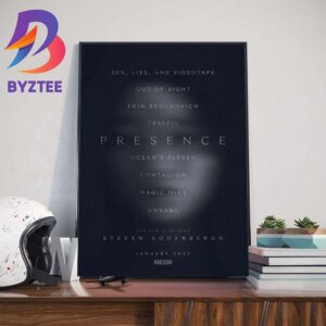 Official Teaser Poster Presence Of Steven Soderbergh Wall Decor Poster Canvas