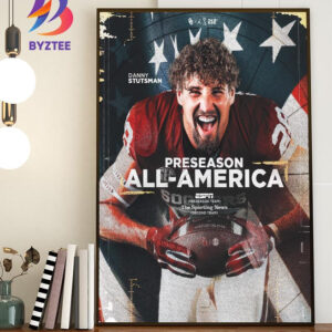 Oklahoma Football Danny Stutsman Is ESPN Preseason All-America Team And The Sporting News Preseason All-America 2nd Team Home Decor Poster Canvas