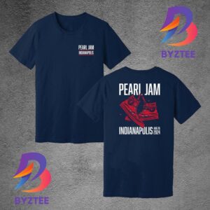 Pearl Jam Indianapolis Dark Matter Show The Red Converse Event Poster At Ruoff Music Center Noblesville Indianapolis Indiana August 26th 2024 Two Sides Classic T-Shirt