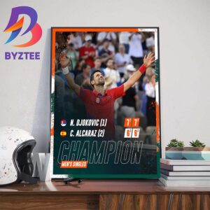 Roland-Garros x Novak Djokovic Is An Olympic Champion Home Decorations Poster Canvas