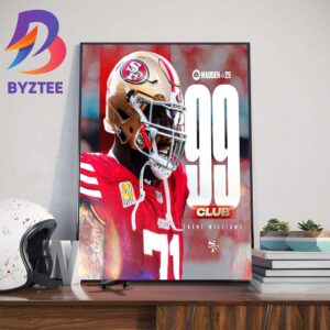 San Francisco 49ers Trent Williams Back In The 99 Club EA Sports NFL Madden 25 Home Decorations Poster Canvas