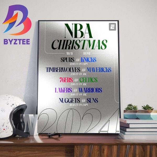 The 2024 NBA Christmas Games Play Schedule Wall Decor Poster Canvas