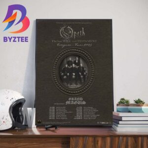 The Last Will And Testament Opeth European Tour 2025 Wall Decor Poster Canvas