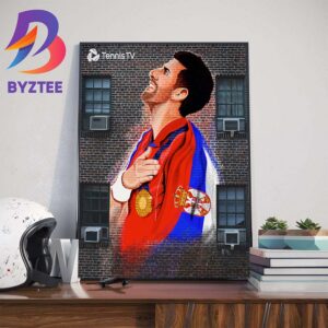 The Pride Of A Nation Novak Djokovic Tennis Gold Medal For Serbia In 2024 Paris Olympics Home Decorations Poster Canvas